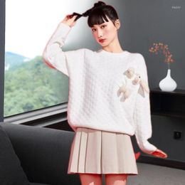 Women's Sweaters Pullover 2023 Women Sweater Loose And Detachable Cute Western Style All-match Two-wear Top Knitted Female