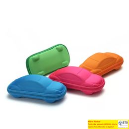 New Car Shaped Child Glasses Case Pure Colour Cute Sunglasses Box Fit Children Day Gifts Eyewear Organiser With Zipper