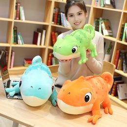 新しい30cmのカメレオンのぬいぐるみおもちゃかわいいシミュレーション小さなトカゲ人形