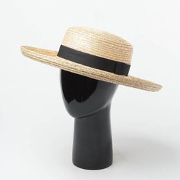 Wide Brim Hats Boater Hat Women Beach Sun Straw For Summer Holiday 2023 Fashion Vacation Ladies Top Quality 691064