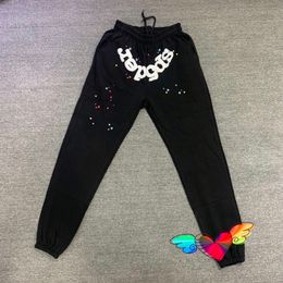 Mens Pants Sp5der 555555 Sweatpants Men Women 1 1 High Quality Angel Number Graphic Foam Print 555555 Jogger Drawstring Trousers 230324