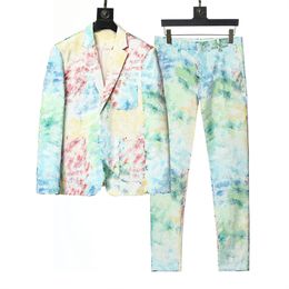 Herrenanzug Modedesigner Blazer Mann Klassisch Lässig Graffiti Briefdruck Luxusanzüge Jacke Marke Langarm Slim Anzug Mäntel Hosen