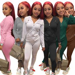 2023 Casual Women's Tracksuits Sexy Training Wear Jogging Activewear Drawstring Sweatpants And Hoodie Set 2 Piece Sets Women Spring Clothing