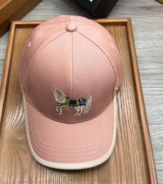 European Horse Embroidery Pattern Letter Baseball Cap Women's Casual All-Matching Sun Hat Korean Style Hard Top Peak Caps