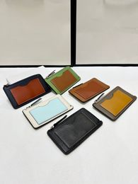 Fashion Card Bag Women Handbag Multi Colour Interior Spacer Zipper Bag Mini Cowhide Multi Card Bank Card Wallet