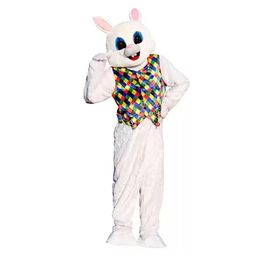 Adult size Easter Bunny Mascot Costumes Animated theme Cartoon mascot Character Halloween Carnival party Costume