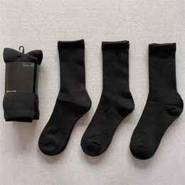 Socks Women Men Cotton All-match Classic Ankle Hook Breathable Black White Mixing Football Basketball Sports Sock