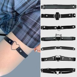 Thigh Garter Sexy Costumes Adjustable Elastic PU Leather Leg Ring Belts Punk Gothic Rave Party Club Wearing Multicolor