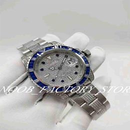 Men Watches Factory Blue Green Diamond Bezel Classic 40 mm 2813 Automatic Movement Diamond Strap Christmas Gift Wristwatches 293B