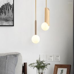 Pendant Lamps Nordic Lampen Industrieel Hanging Ceiling Wood Home Decoration E27 Light Fixture Restaurant Lights