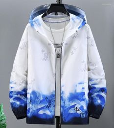 Men's Jackets Sunscreen Clothes Summer Ice Silk Breathable Plus Fat Size Skin Men's Thin Jacket Cardigan Coat