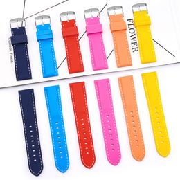 Switch ear plus wire silicone strap flat mouth 18mm20mm22mm24mm intelligent sports waterproof watch band for men and women