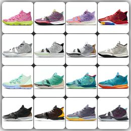 kyrie 7 7s Basketball Shoes Men Women OG Sponge Sandy Creator Hendrix Horus Rayguns Daybreak Squidward Designer Black White Multi Red Trainers Sports Sneakers