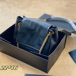 designer Bags Y-shaped women Seam Leather Luxury Designer Handbag Ladies Metal Chain Shoulder High Quality Flap Wallets 220402