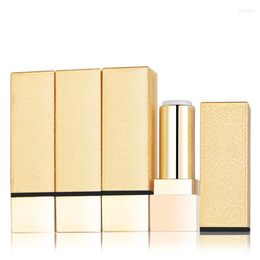 Storage Bottles Luxury Elegant Gold Square Empty Lip Lipgloss Lipstick Tubes Portable Cosmetic Containers Lips Tube 12.1 Cup Size