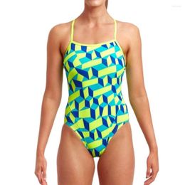 Women's Swimwear Funkita 2023 Women Swimsuit Triathlon Back Sexy One-piece Suit Wear Functional Training Sports Swimminggown