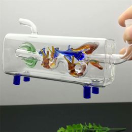 Smoking Pipes Free Accessories for Classic Dragon Bottle with Square Pipe Wholesale Bongs Oil Burner