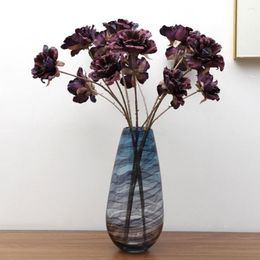 Decorative Flowers Artificial Flower Multi-use Bright-colored Faux Silk Peony Display For Gifts