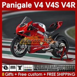 Motorcycle glossy red Fairings For DUCATI Street Fighter Panigale V4S V4R V 4 V4 S R 18 19 20 Body 41No.39 V4-S V4-R 18-22 V-4S V-4R 2018 2019 2020 Injection Mold Bodywork