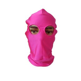 Costume Accessories Halloween Cosplay Hot pink Mask Costumes spandex hood open eyes unisex Zentai Costumes Party Accessorie