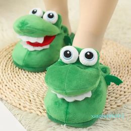 Slippers 2023 Fahsion Winter Cotton Walk Open Mouth Make Strange Crocodile Dance Dinosaur