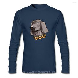 Men's T Shirts Cotton Graphic Tee Shirt Weimaraner Dog Family Oversize For Man Long Sleeved Discount Top Apparel