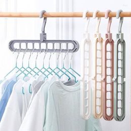 Hangers 9 Holes Closet Organizers Storage College Dorm Room Multifunctional Clothes Hanger Organizer Magic Space Saving 1PCS