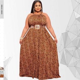 ПЛАЗИВЫ ПЛАЗИВЫ ПЛАЗИВЫ Summer Dress Long Maxi for Women Leopard Print Sexy Halter Evening Clothing Wholesale 230307