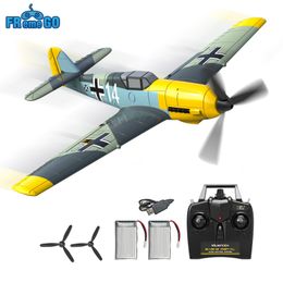 Electric/RC Aircraft Remote Control Aeroplane BF109 2.4GHz 4CH 400mm Wingspan One Key U-Turn Aerobatic RC Plane RC Warbird Gift Toys 761-11 230324