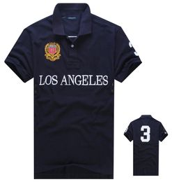 new LOS ANGELES City Edition Polos Short Sleeve High Quality 100% Cotton Men's Embroidery Technology Fashion Casual T-Shirt S-5XL