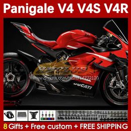 Motorcycle Fairings For DUCATI Street Fighter Panigale V 4 V4 S R V4S V4R 18-22 Bodywork 41No.4 V4-S V4-R 18 19 20 V-4S V-4R 2018 2019 2020 Injection Mold Body Stock Red