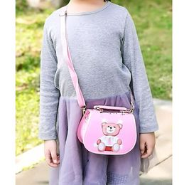 2023 Kids handbag Mini Purse Shoulder Bags Baby Teenager Children Girls PU Messenger Gold Chain Bag