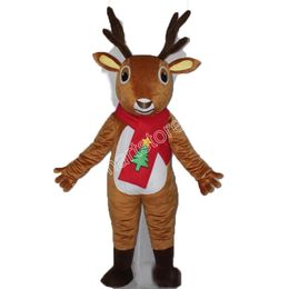 Adult size Xmas Reindeer Mascot Costumes Animated theme Cartoon mascot Character Halloween Carnival party Costume