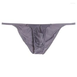 Underpants Male Briefs Men Bikini Fashion Stretch G-String Breathable Panties Comfy Thong Low Rise Bulge Pouch