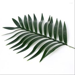 Decorative Flowers 1pc Artificial Palm Leaves Greenery Tropical Tree Fake With Stems For Jungle Hawaiian Luau Party Decor
