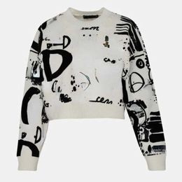 Women Sweater Designer Sweatshirt D 23 G Wool Knitwear Letter Print Pullover Loose Crew Neck Long Sleeve T Shirt Thermal Sweater Tops dcs