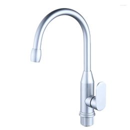 Kitchen Faucets Faucet Silver Sink Tap Single Hole 360 Degree Hollow Space Aluminium Water Home Improvement For