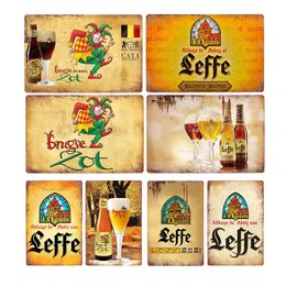 Retro Beer Art Painting Metal Plates Sign Vintage Poster Plaque Decoration For Bar Cafe Wall Art Painting Retro Living Room Home Decor Plate 30X20cm W03