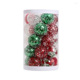 Party Decoration Christmas Baubles 25pcs/box Red Green White Hanging Balls Gift