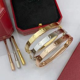 High Luxury Screwdriver Love Bracelet Fashion Unisex Bangles Mens Designer Cuff Bracelet 316L Stainless Steel Plated 18K Gold Jewelry