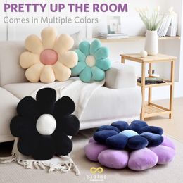 Flower Shaped Throw Pillow Butt Seating Cushion Flower Floor Pillow Daisy Flower Toy Plant Stuffed Doll For Kids Girls Gifts Stretch Sofa Cushion Floor Pillows Home