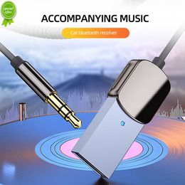 New Bluetooth Car Kit Aux Adapter USB To 3.5mm Jack Audio Aux Bluetooth 5.0 Handsfree for Car Receiver BT Transmitter