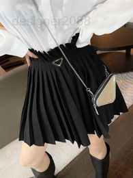 Skirts Designer Women's Short Skirt Top Street Style Pleated Dress Belt Pocket Shirt Recycled Polyester Fabric OQZP