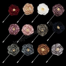 Men's Handmade Brooches Floral Brooch Pin Suit Shirt Corsage Collar Lapel Pin Wedding Boutonniere Jewellery Clothes Accessories