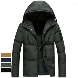 Men's Down Winter Cotton-Padded Jackets Boys Parkas Slim Wear Warm Male Clothes Hooded Thick Coat