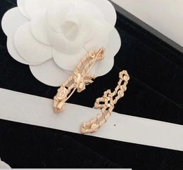 23ss Fashion Brand Letter Designer Brooches Letters Lapel Pins Hollow Women Men Crystal Pearl Pin Wedding Party Metal Jewerlry Accessories Gift with Figure Stamp