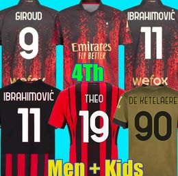 IBRAHIMOVIC 22 23 4th soccer jerseys GIROUD DE KETELAERE R. LEAO TONALI THEO ac milans special football football kit