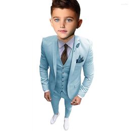 Men's Suits Kids Boys Formal Suit Set 3 Pieces Fashion Slim Fit Dresswear Ring Bearer Outfit 2023 Latest For