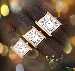5A Quality Rectangle Roman Designer Watches Dress Business Men Women Premium Quartz Movement Genuine Leather Belt Ultra-thin elegant auto date wristwatch gifts