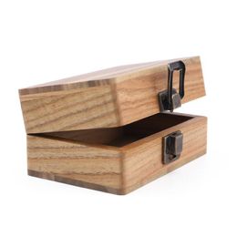 Square Wood Stash Box Tray Smoking Accessories Oil Containers Set Wax Bamboo Storage Tobacco Cans Wooden jars 2 Styles for Pipes Hookahs